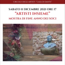 Locandina mostra Artisti insieme, Casa di Dante 2021